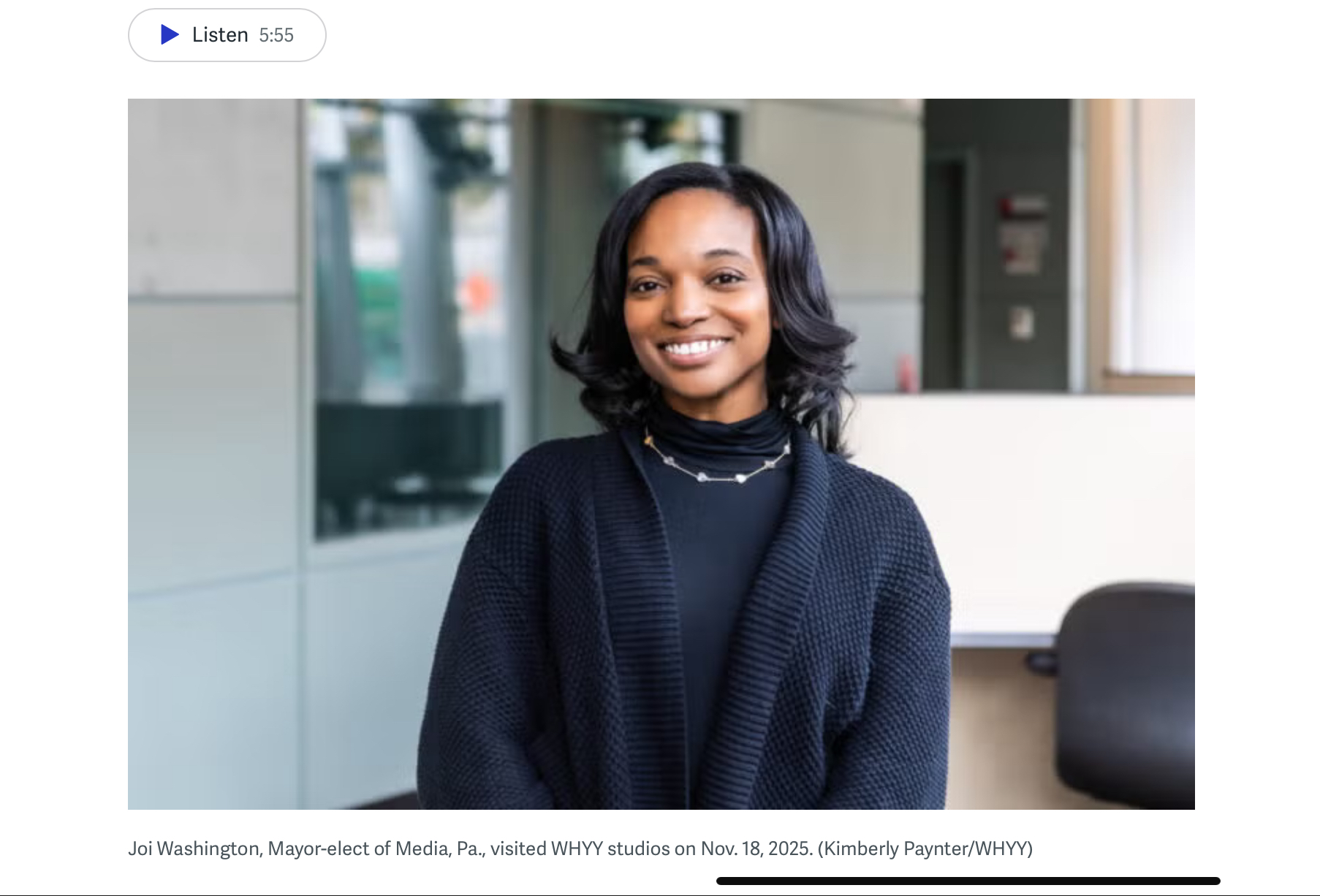 WHYY: Media Borough Has A New Mayor for the First Time in Three Decades. Meet Joi Washington